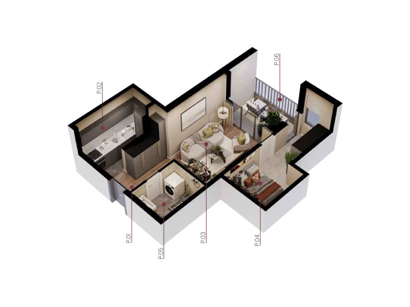 3D prikaz stana C16